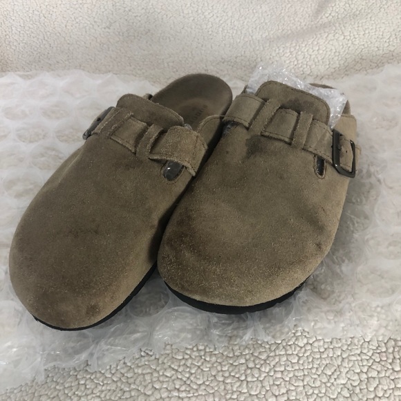 Sonoma Brown Slip On Comfort Clogs Round Toe - Picture 1 of 6